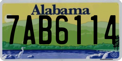 AL license plate 7AB6114
