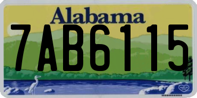 AL license plate 7AB6115