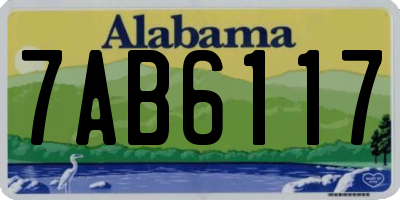 AL license plate 7AB6117