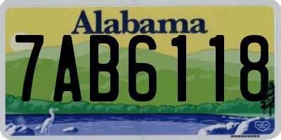 AL license plate 7AB6118