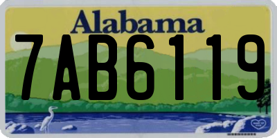 AL license plate 7AB6119
