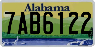 AL license plate 7AB6122