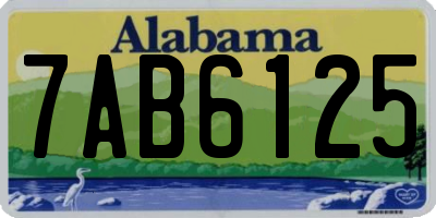 AL license plate 7AB6125
