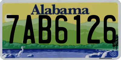 AL license plate 7AB6126