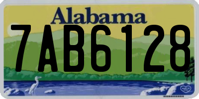 AL license plate 7AB6128