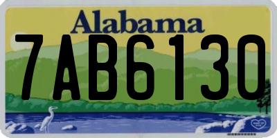AL license plate 7AB6130