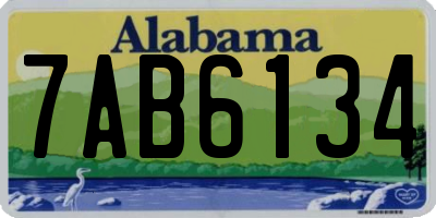 AL license plate 7AB6134