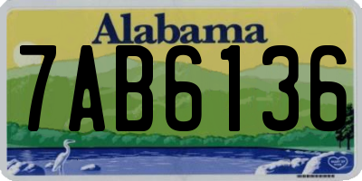 AL license plate 7AB6136
