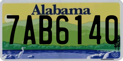 AL license plate 7AB6140