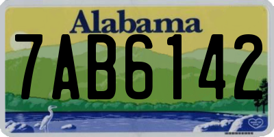 AL license plate 7AB6142