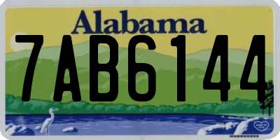 AL license plate 7AB6144