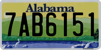 AL license plate 7AB6151