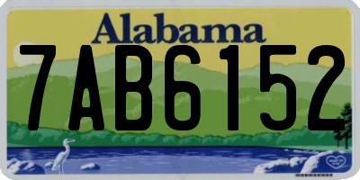 AL license plate 7AB6152
