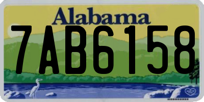 AL license plate 7AB6158