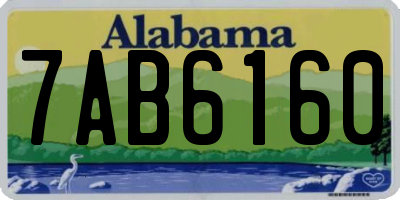 AL license plate 7AB6160