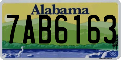 AL license plate 7AB6163