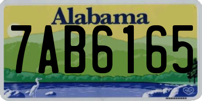 AL license plate 7AB6165