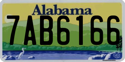 AL license plate 7AB6166