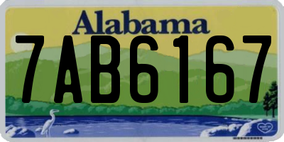 AL license plate 7AB6167