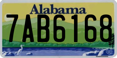 AL license plate 7AB6168