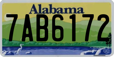 AL license plate 7AB6172