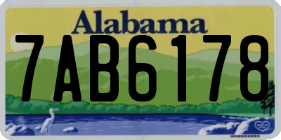 AL license plate 7AB6178