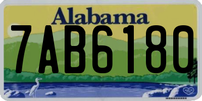 AL license plate 7AB6180