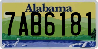 AL license plate 7AB6181