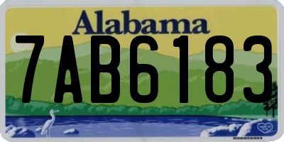 AL license plate 7AB6183