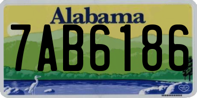 AL license plate 7AB6186