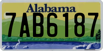 AL license plate 7AB6187
