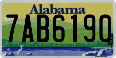 AL license plate 7AB6190