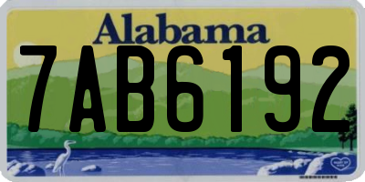 AL license plate 7AB6192