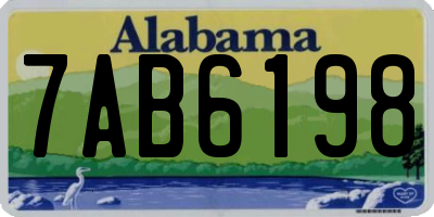 AL license plate 7AB6198