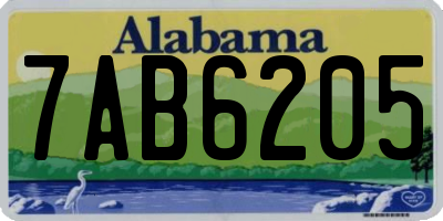 AL license plate 7AB6205