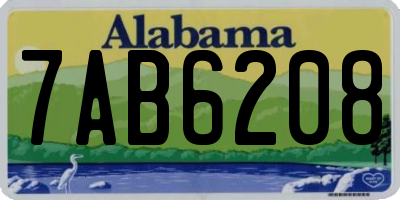 AL license plate 7AB6208