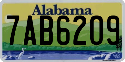 AL license plate 7AB6209
