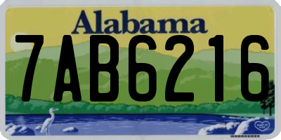 AL license plate 7AB6216