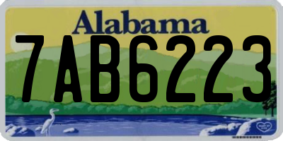 AL license plate 7AB6223