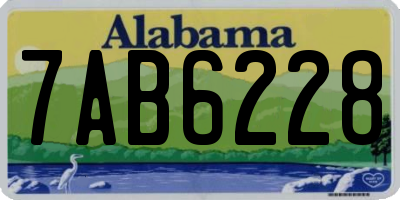 AL license plate 7AB6228