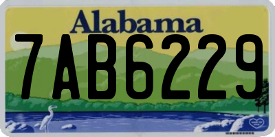 AL license plate 7AB6229