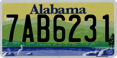 AL license plate 7AB6231