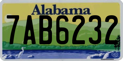 AL license plate 7AB6232