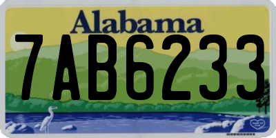 AL license plate 7AB6233