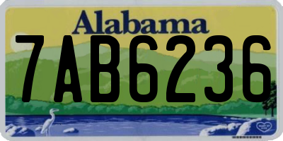 AL license plate 7AB6236
