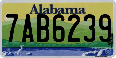 AL license plate 7AB6239