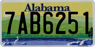 AL license plate 7AB6251