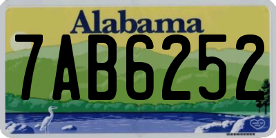 AL license plate 7AB6252