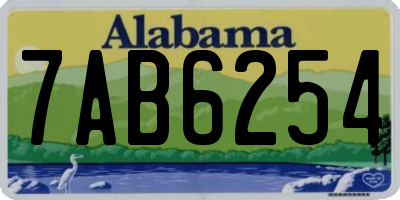 AL license plate 7AB6254