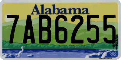AL license plate 7AB6255